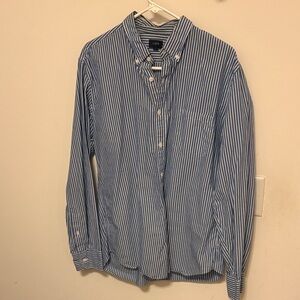 J Crew Men's Blue Striped Shirt